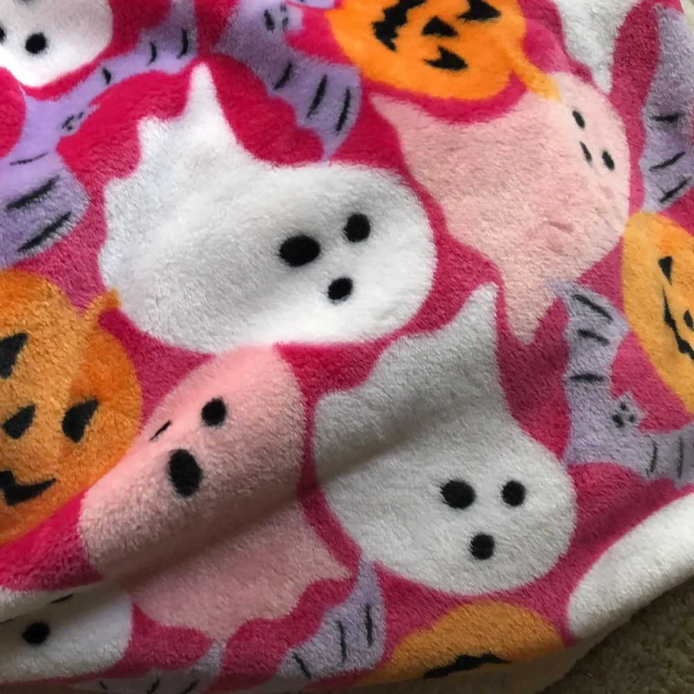 Cupcakes and Cashmere COLORFUL Halloween Ghosts, Pumpkins and Bats Throw…